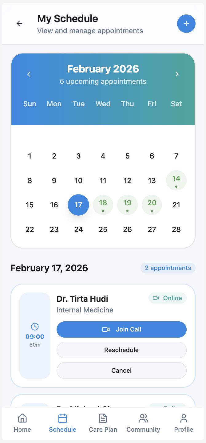 HealSync — Jadwal