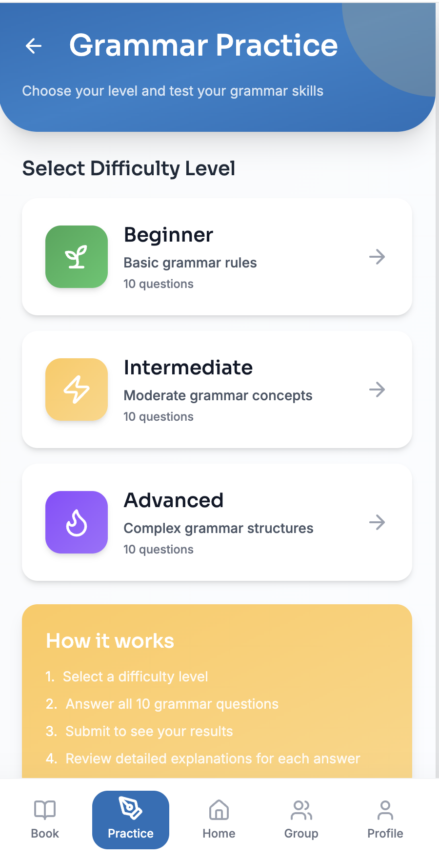 Fluenzia — Latihan