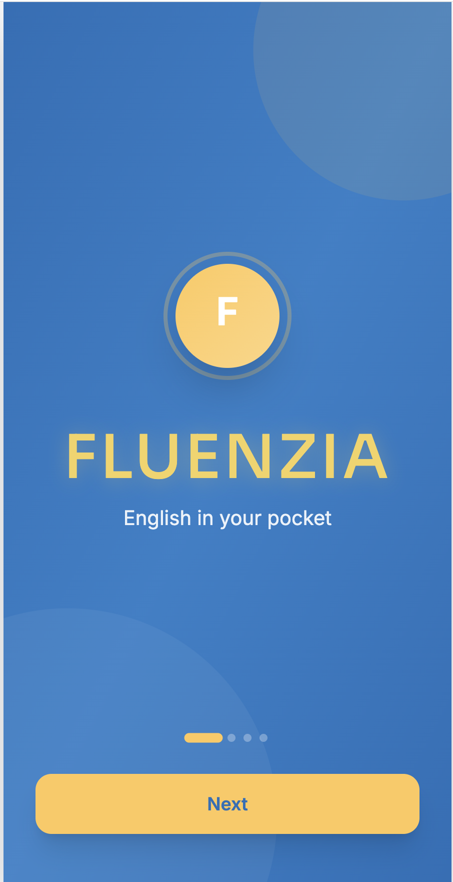 Fluenzia — Splash Screen